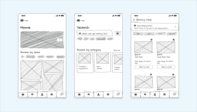 Low-Fidelity-Wireframes